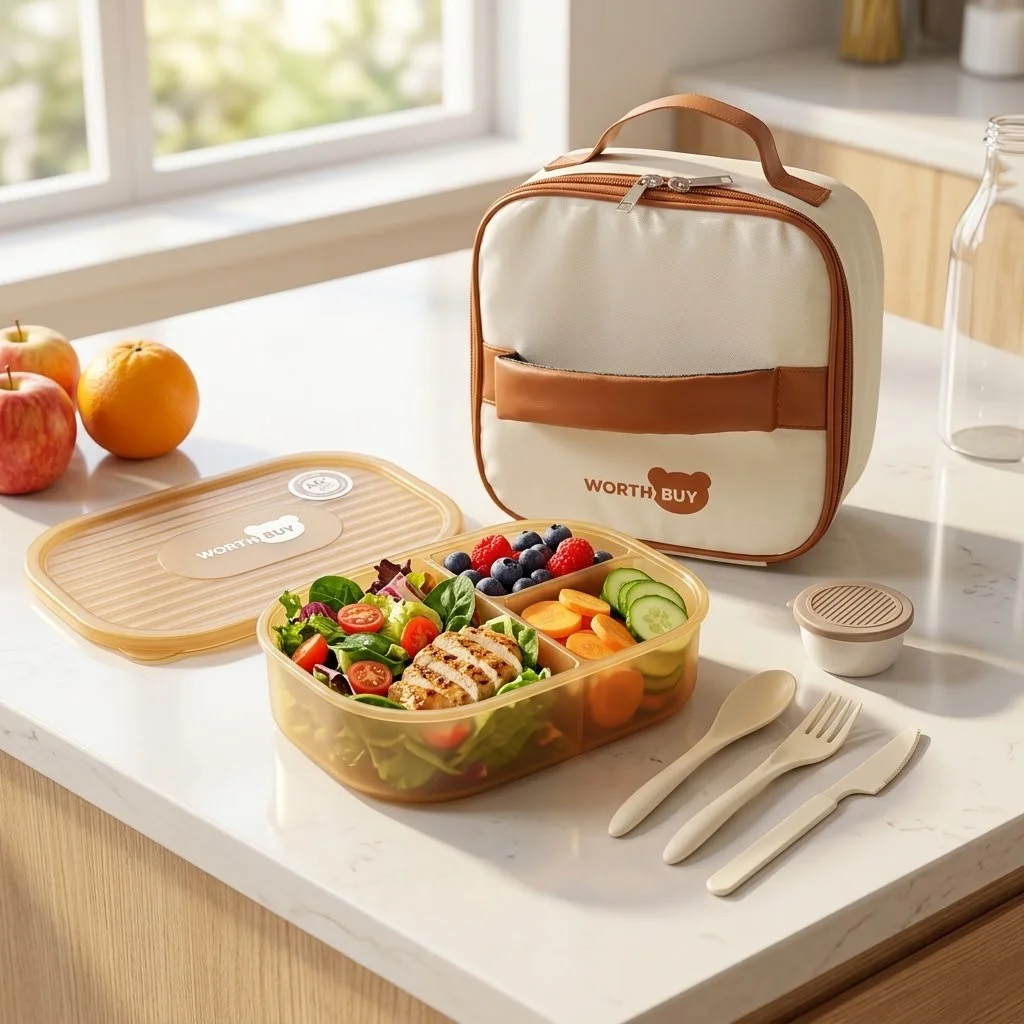 Detachable Plastic Bento Box M - Food Storage With Dividers review and price