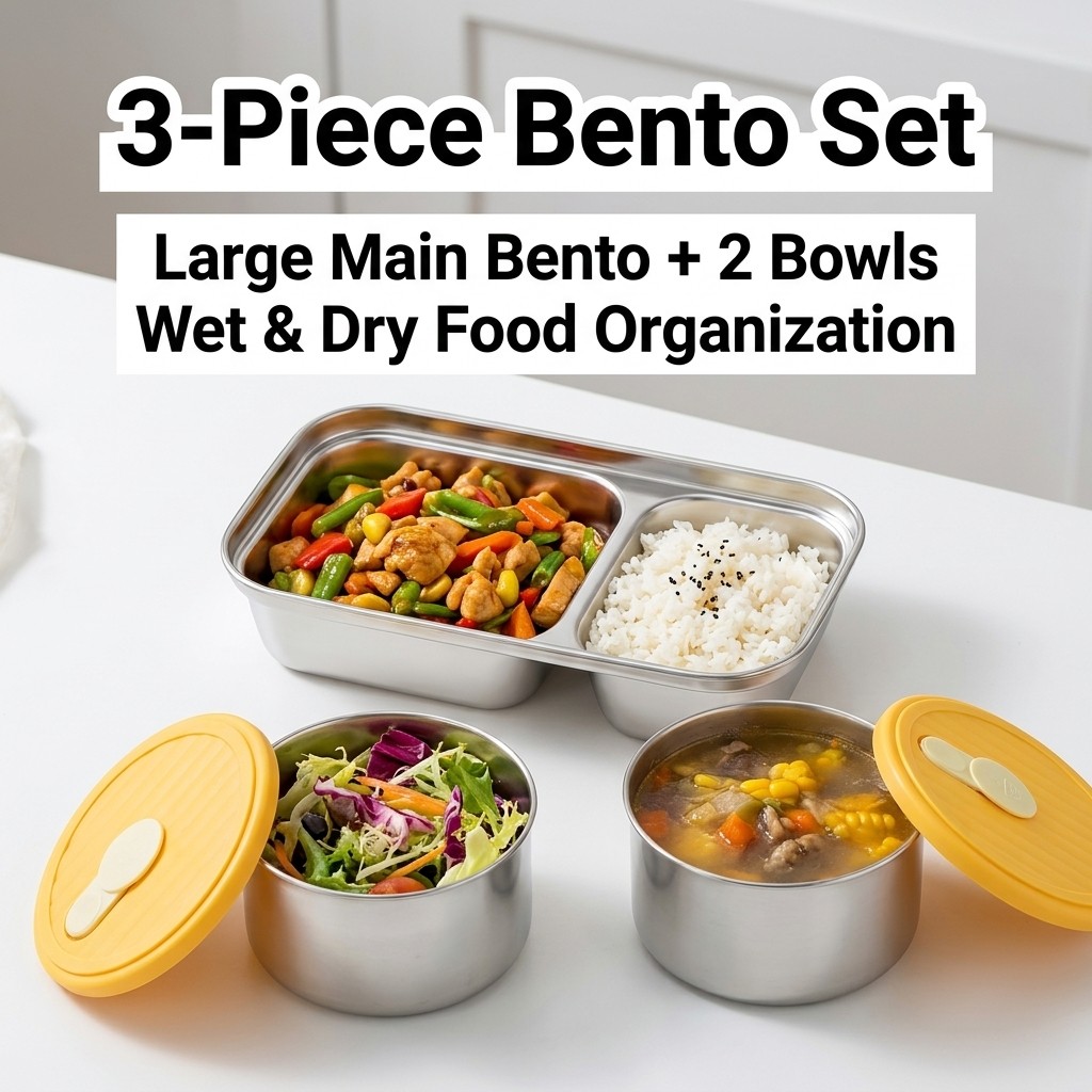 304 Stainless Steel Bento Box  - Food Storage Oven Safe review and price