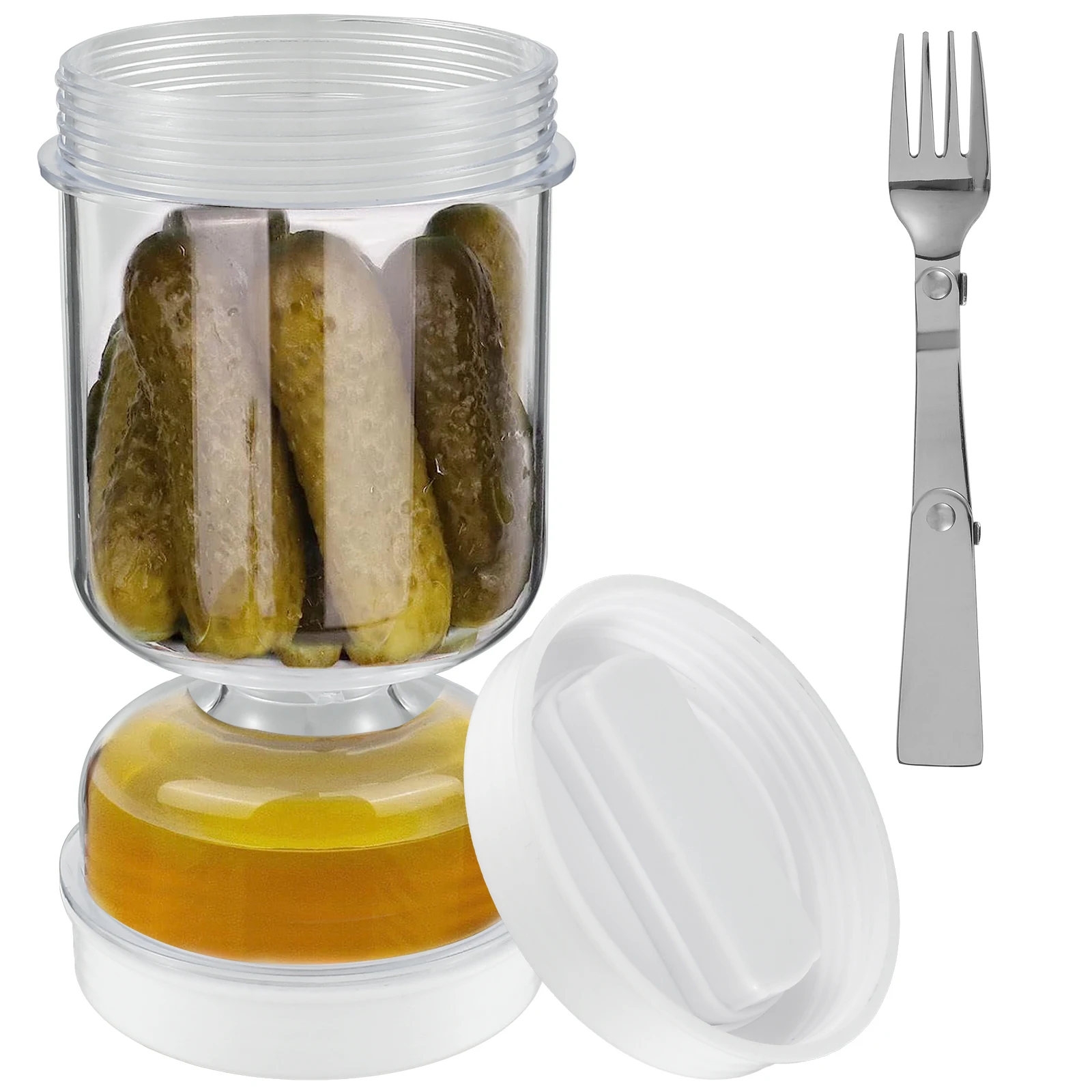 Pickles Jar With Forks Dry and - Food Storage With Dividers review and price