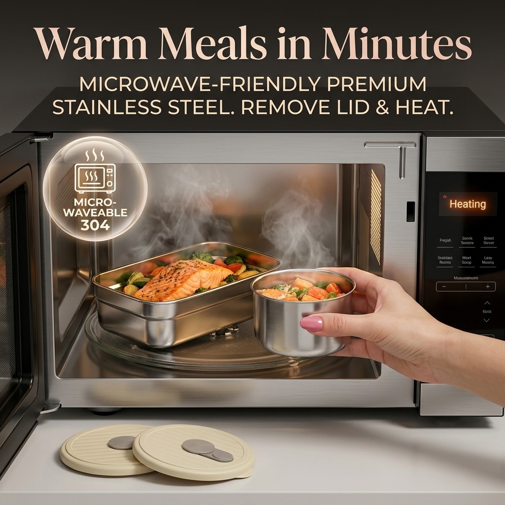 Microwave Safe 304 Stainless S - Food Storage Oven Safe review and price