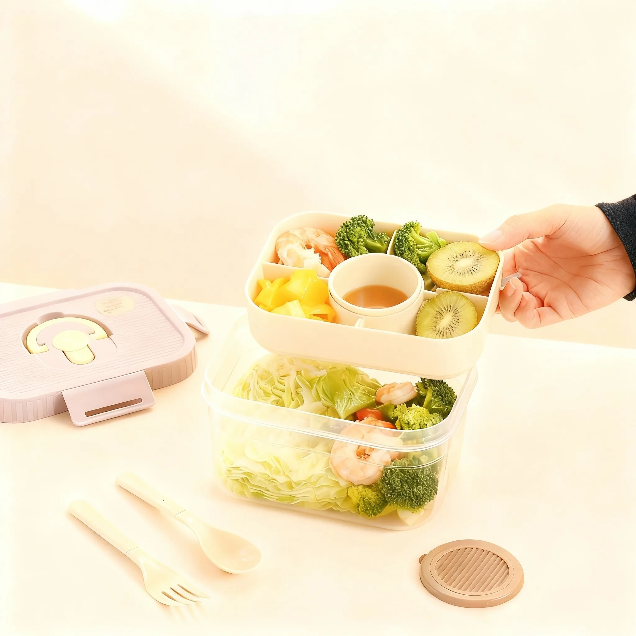 Portable Plastic Double-layer  - Food Storage Oven Safe review and price