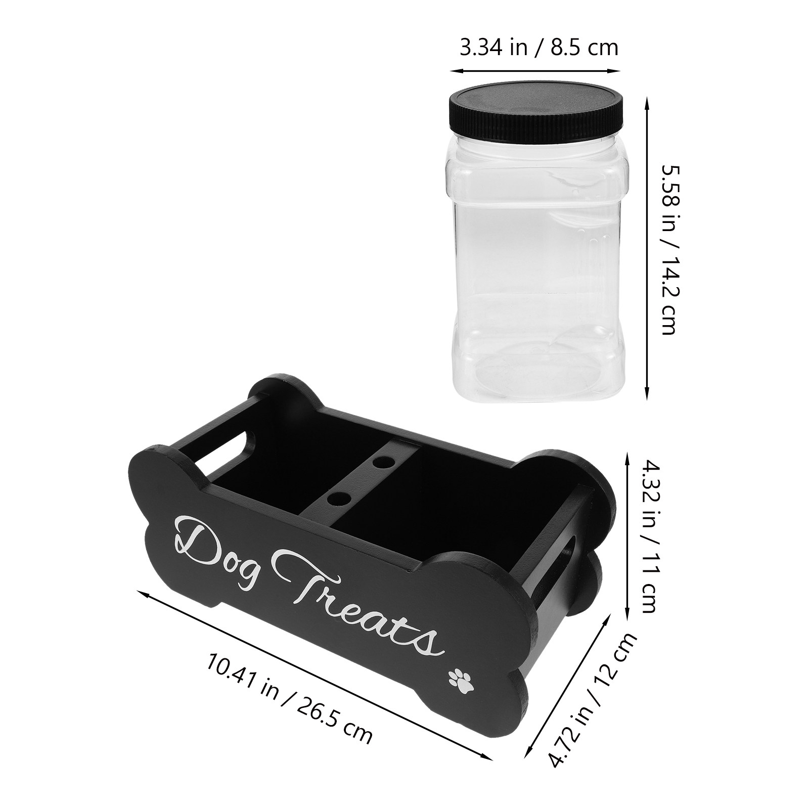 1Set Elegant Wooden Dog Treat  - Food Storage With Dividers review and price